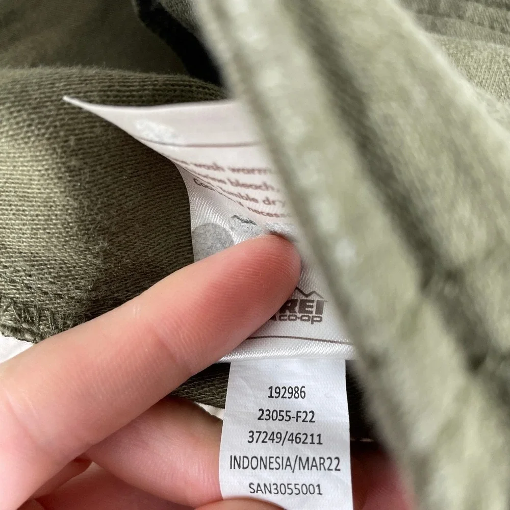 REI Co-op Trailsmith Jogger Pants Mens 36x34 Green Cotton Stretch Utility Hiking